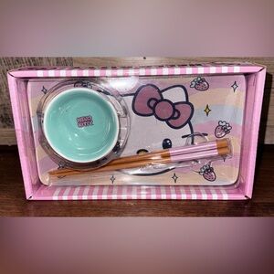 Super Cute 🥰 Hello Ceramic kitty Sushi Plate Set - NEW